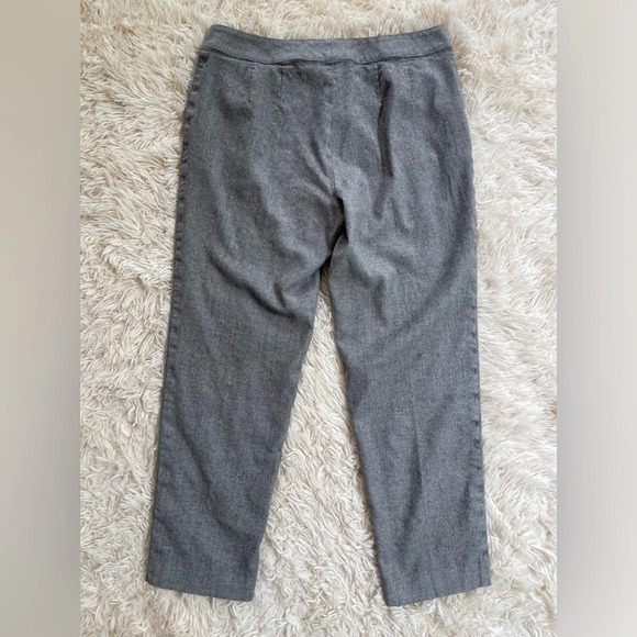 St. John Pants Size 4 Gray Trouser Sltraight Leg Wool Blend mid rise pockets - Picture 4 of 11